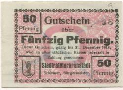 Markranstädt - Stadt - - 31.12.1918 - 50 Pfennig