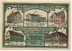 Marsberg - Eresburg; Hotel Deutsches Haus; Restauration Bahnhof Marsberg; Stadtberger Hof; Westfälischer Hof - 1.4.1921 - 50 Pfennig