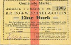 Marten (und Dortmund-Dorstfeld) - Gemeinde - 11.8.1914 - 1 Mark