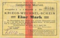 Marten (und Dortmund-Dorstfeld) - Gemeinde - 11.8.1914 - 1 Mark