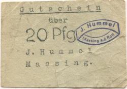 Massing - Hummel, J., Warenhaus - -- - 20 Pfennig