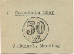Massing - Hummel, J., Warenhaus - -- - 50 Pfennig