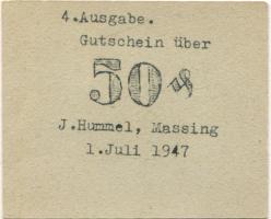 Massing - Hummel, J., Warenhaus - 1.7.1947 - 50 Pfennig