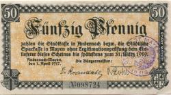 Mayen - Stadt - 1.4.1917 - 31.3.1919 - 50 Pfennig