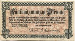 Mayen - Stadt - 1.1.1919 - 31.3.1921 - 25 Pfennig 