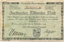 Meinerzhagen - Gemeinde - 15.11.1923 - 200 Milliarden Mark