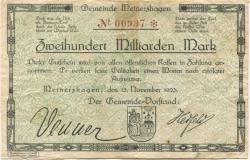 Meinerzhagen - Gemeinde - 15.11.1923 - 200 Milliarden Mark