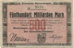 Meinerzhagen - Gemeinde - 15.11.1923 - 500 Milliarden Mark