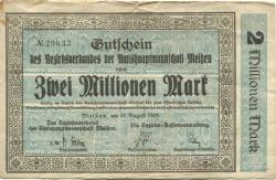 Meißen - Amtshauptmannschaft - 17.8.1923 - 2 Millionen Mark