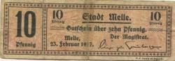 Melle - Stadt - 23.2.1917 - 10 Pfennig