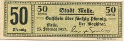 Melle - Stadt - 23.2.1917 - 50 Pfennig