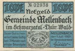 Mellenbach - Gemeinde - 1.7.1921 - 10 Pfennig 