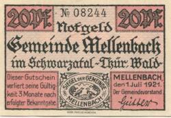 Mellenbach - Gemeinde - 1.7.1921 - 20 Pfennig