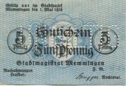 Memmingen - Stadt - - 1.5.1918 - 5 Pfennig