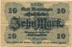 Memmingen - Stadt - 25.10.1918 - 1.2.1919 - 10 Mark