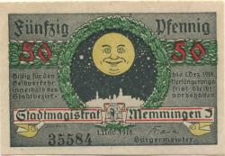 Memmingen - Stadt - 1.11.1918 - 1.12.1919 - 50 Pfennig