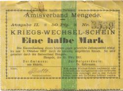 Mengede (heute: Dortmund) - Amtsverband - 10.3.1917 - 1.10.1917 - 1/2 Mark