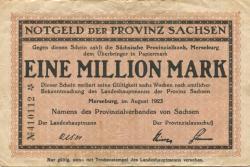 Merseburg - Provinzialverband Sachsen - August 1923 - 1 Million Mark