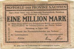 Merseburg - Provinzialverband Sachsen - August 1923 - 1 Million Mark