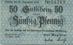Merseburg - Stadt - 1.7.1918 - 31.12.1919 - 50 Pfennig