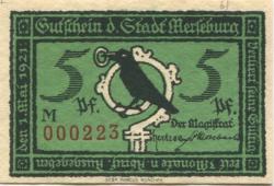 Merseburg - Stadt - 1.5.1921 - 5 Pfennig