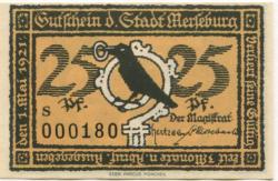 Merseburg - Stadt - 1.5.1921 - 25 Pfennig