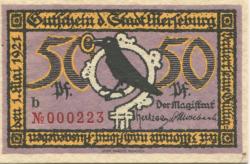 Merseburg - Stadt - 1.5.1921 - 50 Pfennig