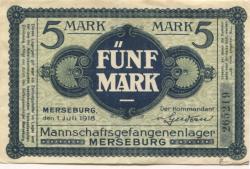 Merseburg - Mannschaftsgefangenenlager - 1.7.1918 - 5 Mark