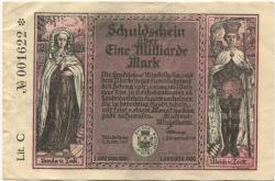 Mindelheim - Stadt - 20.10.1923 - 1 Milliarde Mark
