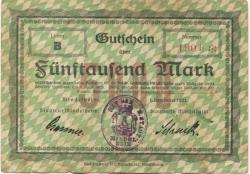 Mindelheim - Stadt - 1.12.1922 - 1.4.1923 - 5000 Mark