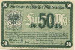 Minden - Kreis - 17.7.1917 - 50 Pfennig