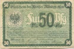 Minden - Kreis - 1.4.1920 - 50 Pfennig