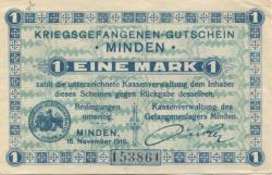 Minden - Kriegsgefangenenlager - 15.11.1916 - 1 Mark