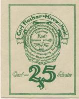 Mirow -Flashaar, Carl, Einkaufsverband Mitteldeutscher Manufacturisten, Einkaufsvereinigung für Manufactur-Weißwaaren-Confection GmbH - -- - 25 Pfennig