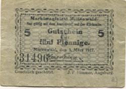 Mittenwald - Markt - 3.3.1917 - 5 Pfennig