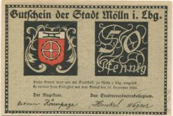Mölln - Stadt - - 31.12.1921 - 50 Pfennig