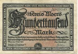 Moers - Kreis - 15.7.1923 - 100000 Mark