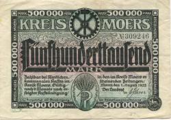 Moers - Kreis - 1.8.1923 - 500000 Mark