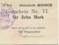 Moosch - Gemeinde - -- - 10 Mark
