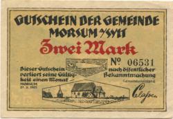 Morsum - Gemeinde - 21.2.1921 - 2 Mark 