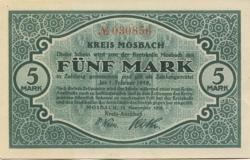 Mosbach - Kreis - 15.11.1918 - 1.2.1919 - 5 Mark