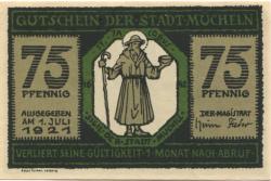 Mücheln - Stadt - 1.7.1921 - 75 Pfennig