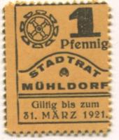 Mühldorf - Stadt - - 31.3.1921 - 1 Pfennig