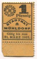 Mühldorf - Stadt - - 31.3.1921 - 1 Pfennig