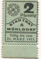 Mühldorf - Stadt - - 31.3.1921 - 2 Pfennig