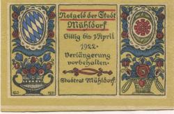 Mühldorf - Stadt - - 1.4.1922 - 50 Pfennig