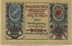 Mühldorf - Stadt - - 1.4.1922 - 50 Pfennig