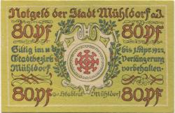 Mühldorf - Stadt - - 1.4.1922 - 80 Pfennig