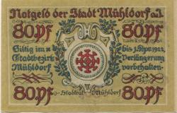 Mühldorf - Stadt - - 1.4.1922 - 80 Pfennig