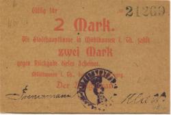 Mühlhausen - Stadt - 11.8.1914 - 2 Mark